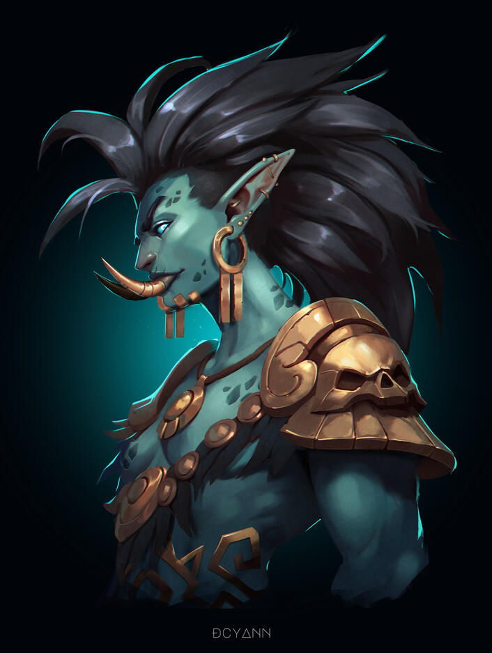 Fantasy knight character portrait