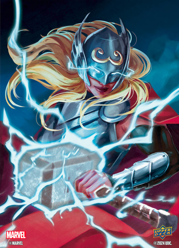 Mighty Thor Marvel Flair card illustration