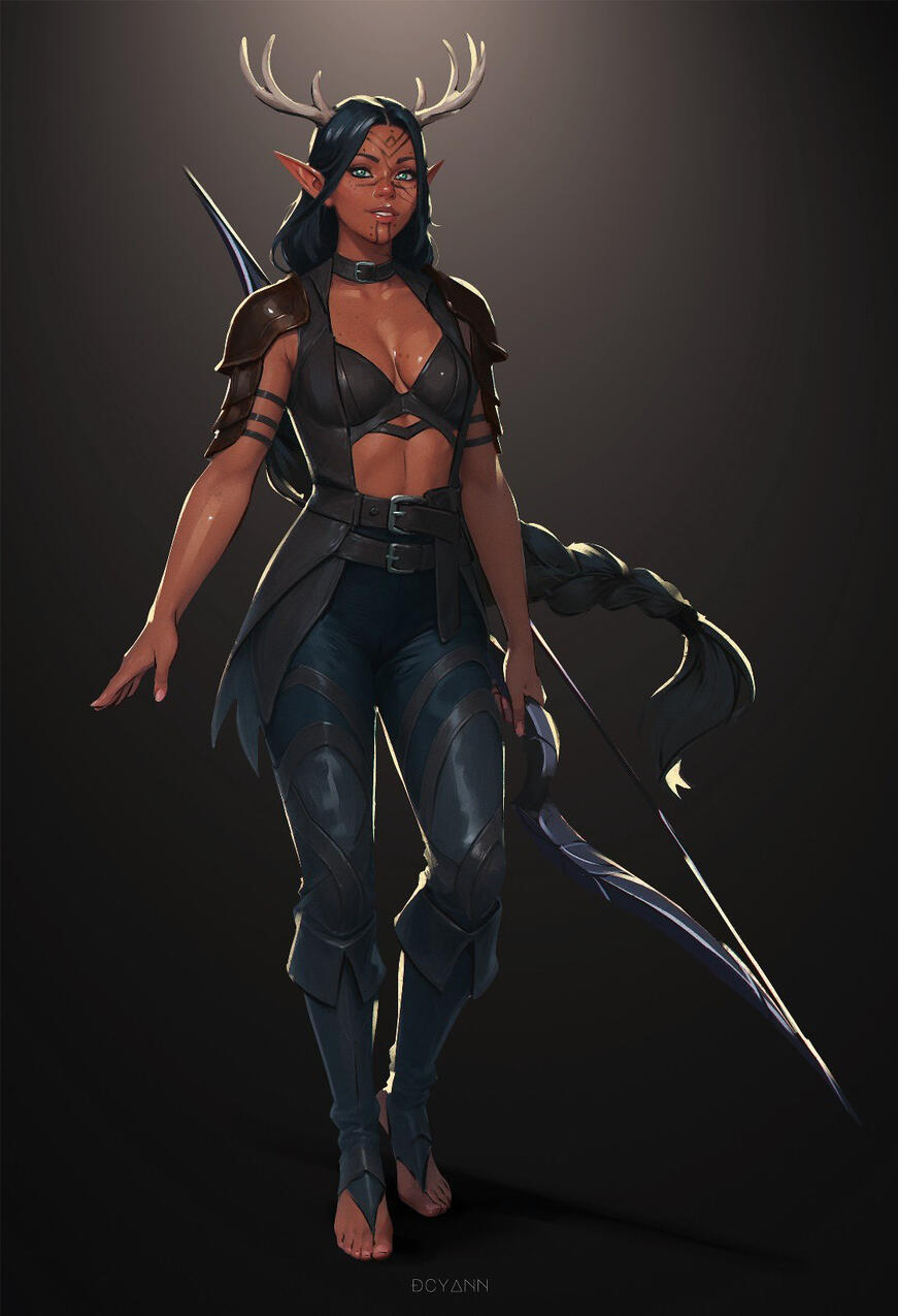 Tiefling D&D character portrait